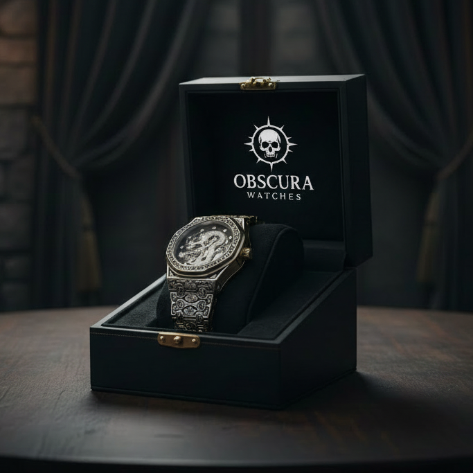 Obscura Watches - Silver Dragon Watch Matching First Angle